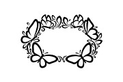 Butterfly Floral Vintage Frame Bundl, an Illustration by Creativeshirt (Thumbnail 37 of 51)