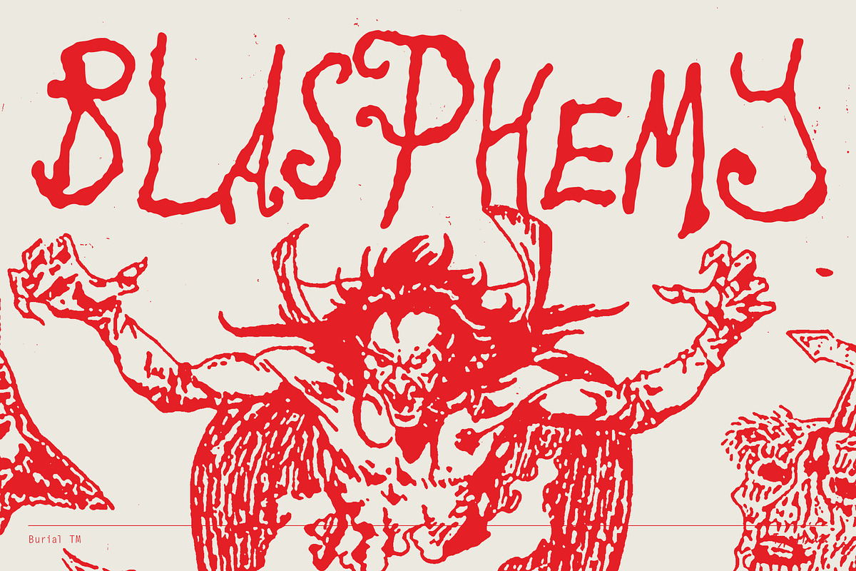 Burial TM – Doom & Gloom, a Handwritten Font by Type Mania (Photo 7 of 10)