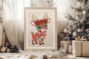 Christmas Deer Patchwork PNG, an Illustration by Libby Wishes (Thumbnail 3 of 8)
