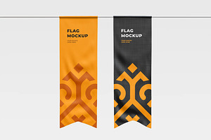 Vertical Flag Mockup, an Advertising Mockup by zpackcreative