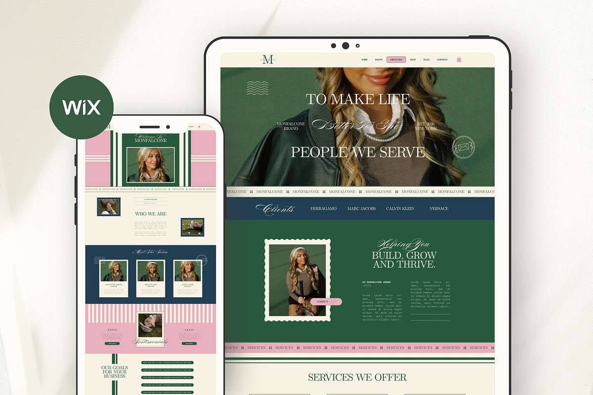Wix Website Template Small Business, a Wix Template by Branding Babe Co. (Photo 8 of 10)