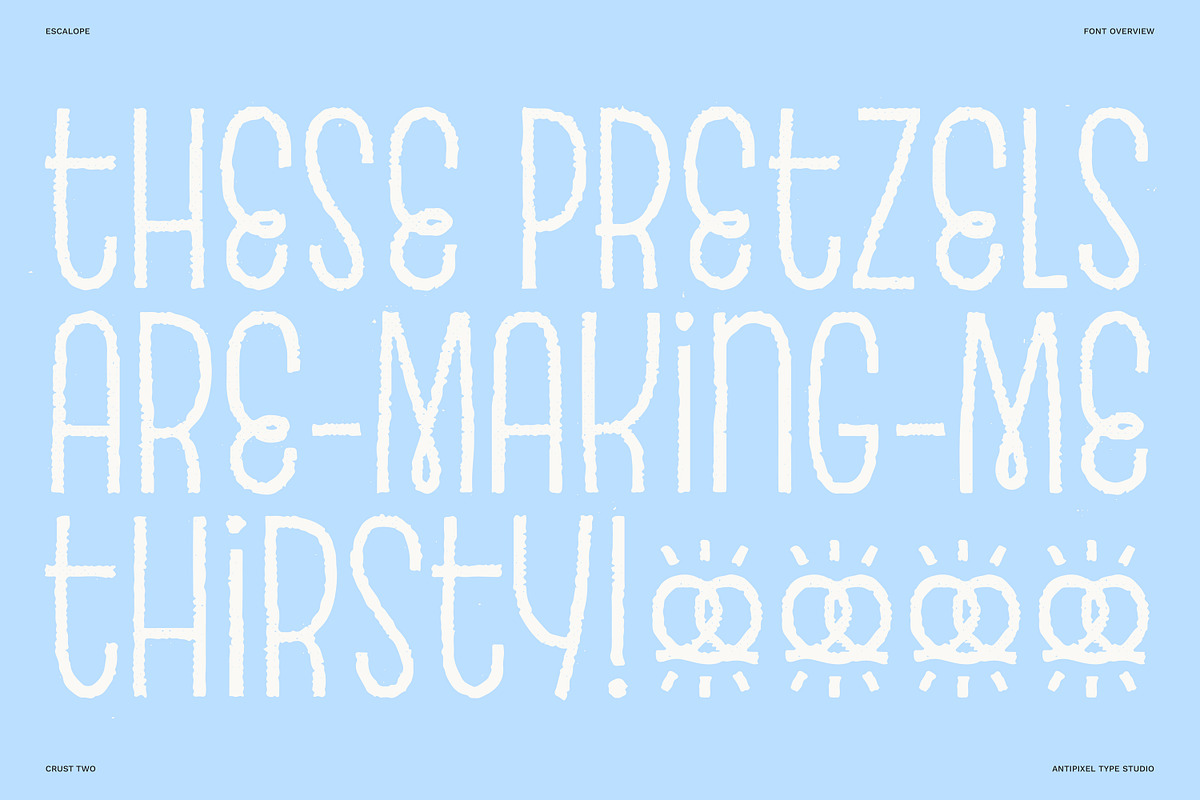 Escalope, a display handwritten font preview 5