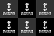 Letter A B C D E F Wrench Logo, a Branding & Logo Template by Pray Art Design Studio (Thumbnail 2 of 2)