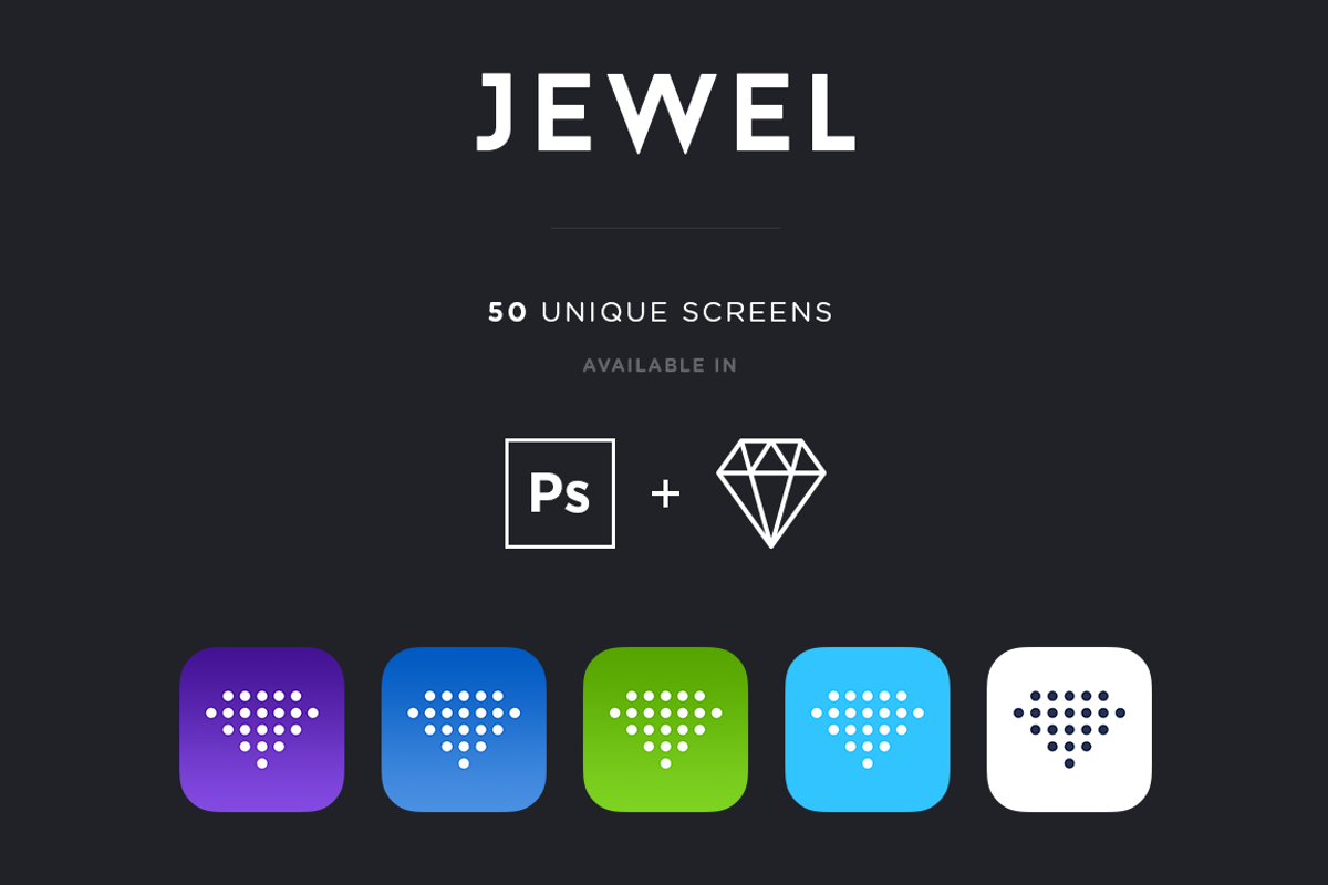 Jewel - The Complete iOS UI Kit, a Graphic by Ionut Zamfir (Photo 1 of 5)