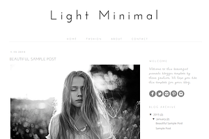 Blogger Template - Light Minimal