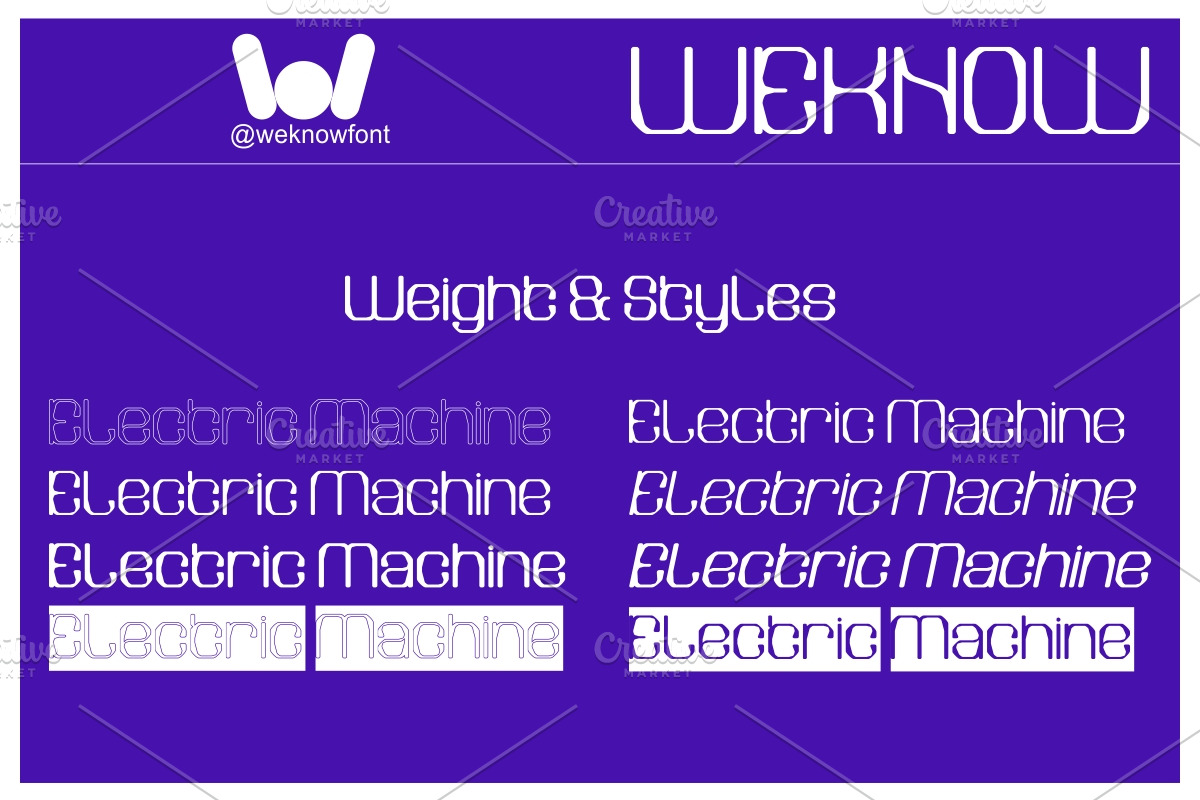 Electric Machine font, a Sans Serif Font by weknow (Photo 7 of 8)