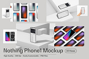 Nothing Phone 1 Mockup, an Android Mockup by Mockupdaddy (Thumbnail 1 of 29)