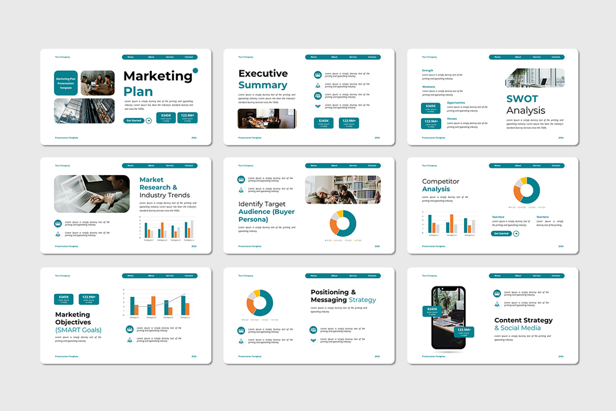 Marketing Plan - Keynote Template, a Presentation Template by Iqsiart Studio (Photo 2 of 3)