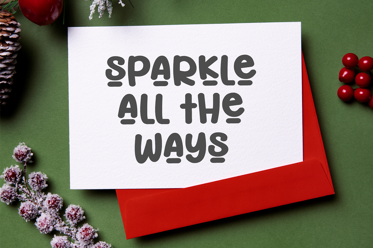 Stylish Christmas - Ligatures Font, a Handwritten Font by Keithzo (Photo 7 of 9)