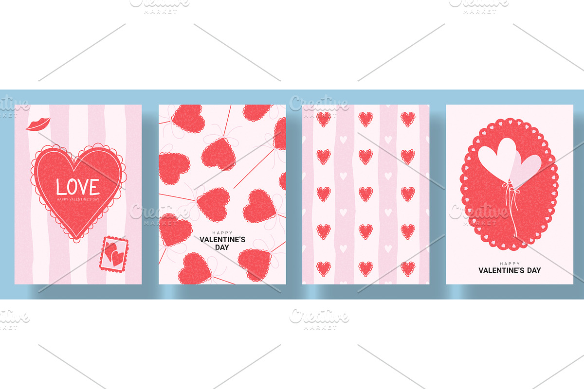 Concept of Valentines Day cards, an Illustration by Andrey Yaroslavtsev