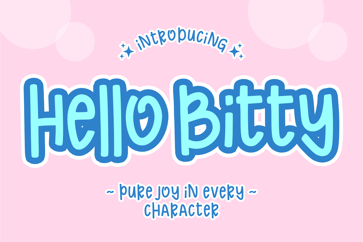 Hello Bitty - Cute Handwritten Font, a Handwritten Font by KiddoGlyphs Studio (Photo 1 of 5)