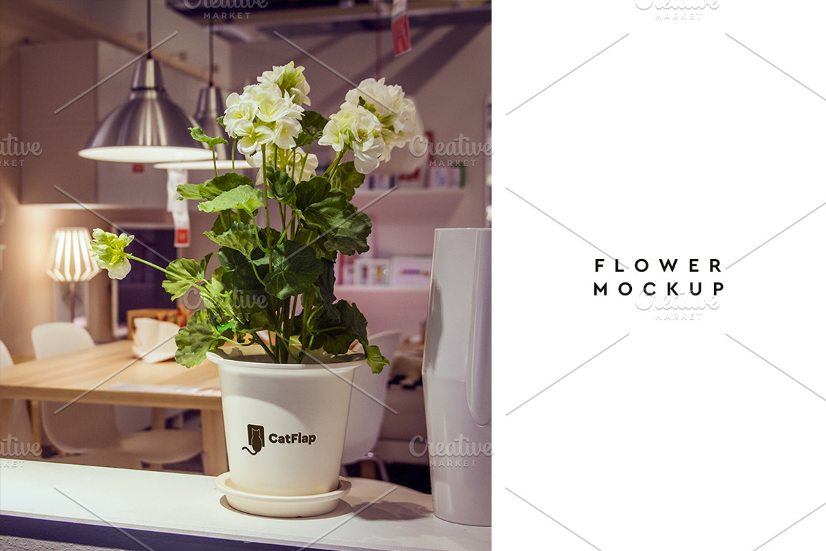Flowerpot Mockup #1, a Mockup by Catflap (Photo 1 of 2)