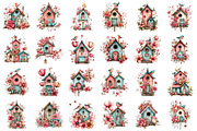 Spring Bird House Bundle Clipart, an Illustration by designcity5 (Thumbnail 2 of 5)