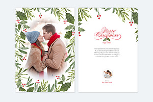 Vegetal Frame Christmas Card