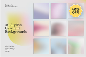 40 Gradient Backgrounds