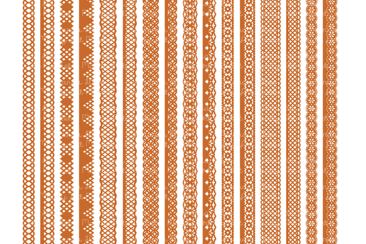Pumpkin Lace Border Clipart, an Illustration by Amanda Ilkov (Photo 5 of 5)