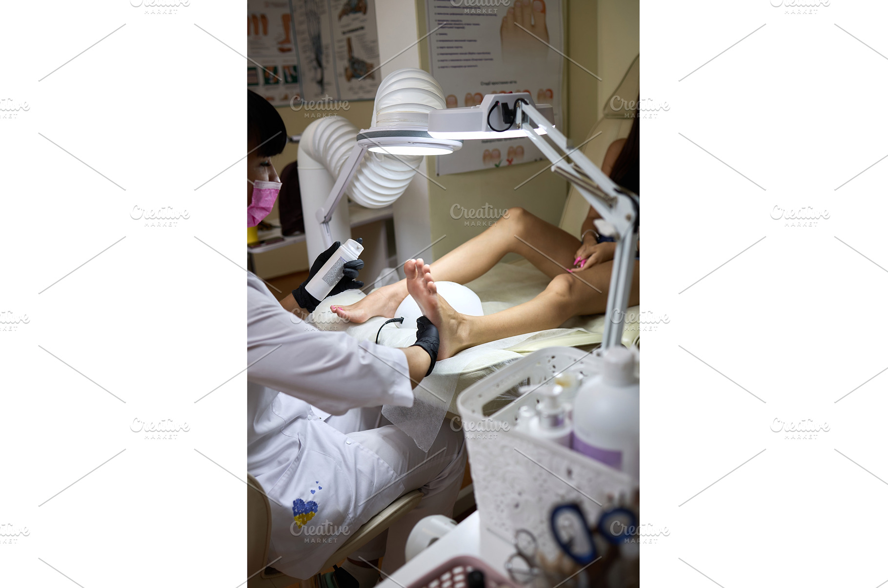 Pink toenail polish pedicure with UV, a Beauty & Fashion Photo by wip3out