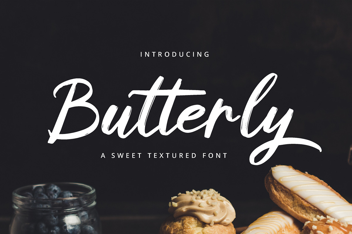 Butterly brush pen font