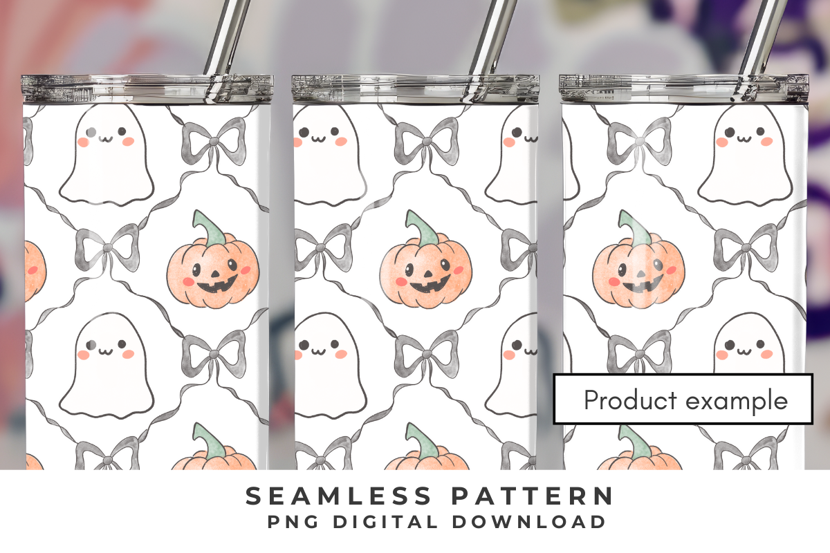Cute Halloween conquette Ghost, a Decorative Illustration by Anca Digital Vibe (Photo 4 of 5)