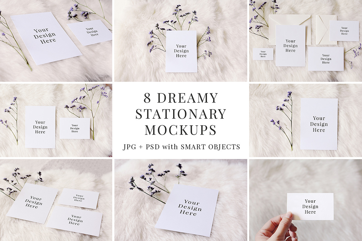 Dreamy Stationary Mockup Bundle, a Print Template by Barn Owl Studio (Photo 1 of 9)