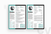 Line Shape Color Resume CV, a Resume Template by iDoodle Studio (Thumbnail 1 of 4)