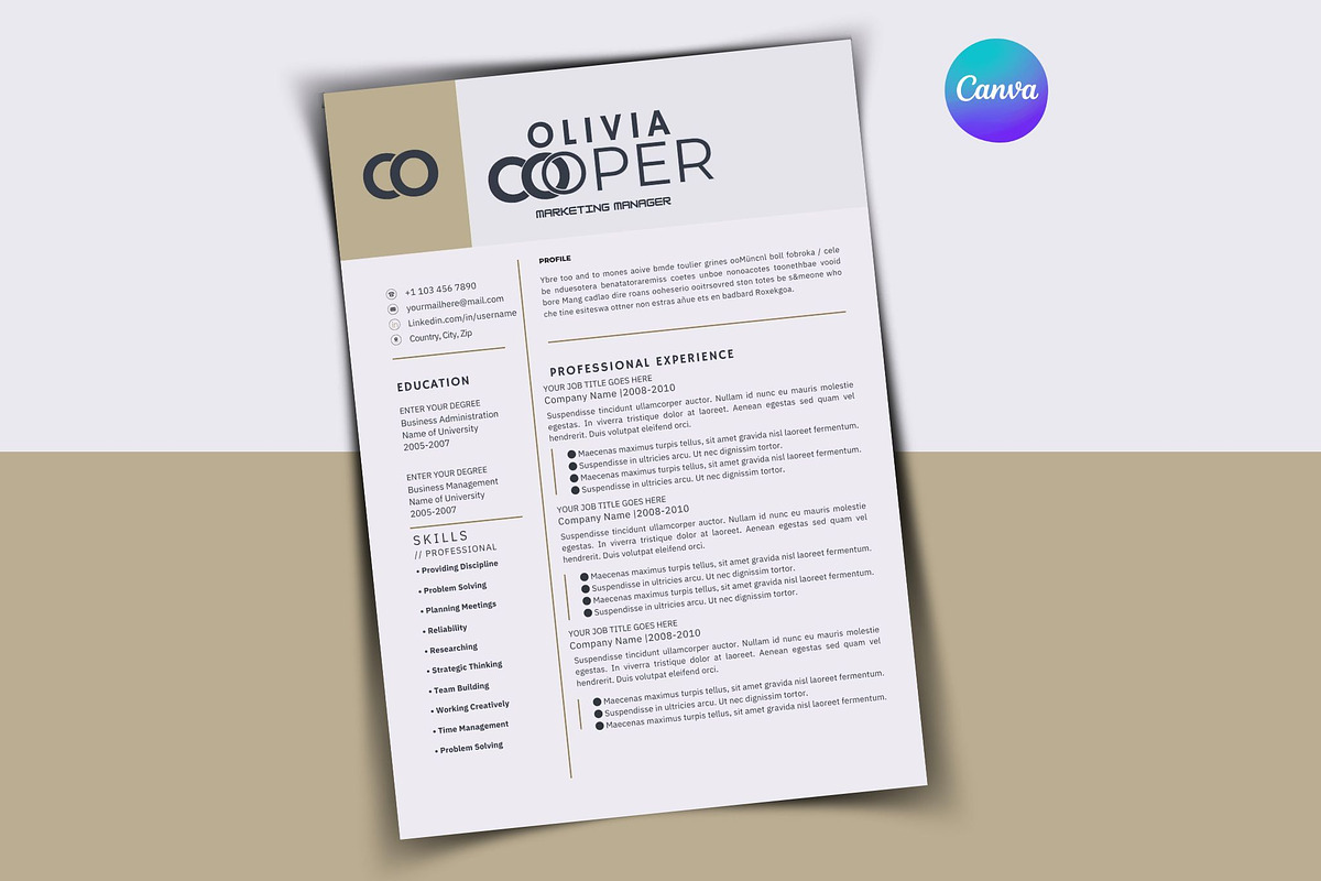 Minimal Resume Template, a Templates & Theme by iloveTemplate (Photo 4 of 6)