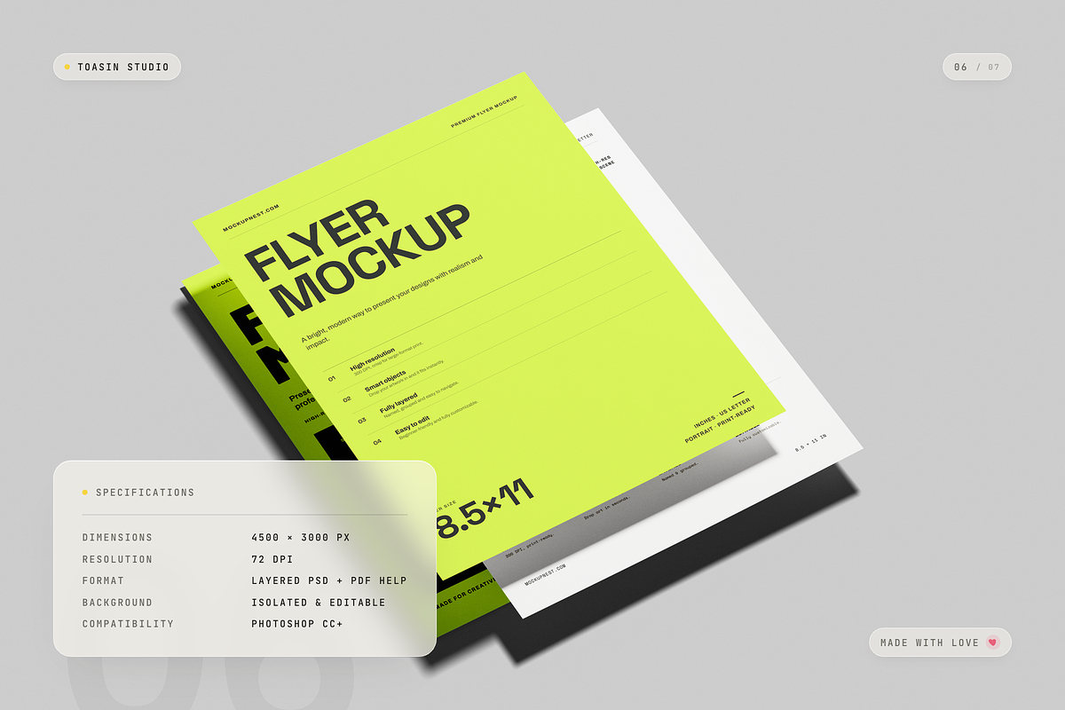 US Letter Flyer Mockup, an Advertising Mockup by Toasin Studio (Photo 6 of 7)