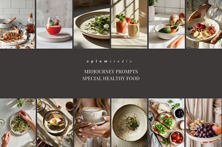 Prompts Midjourney Healthy food