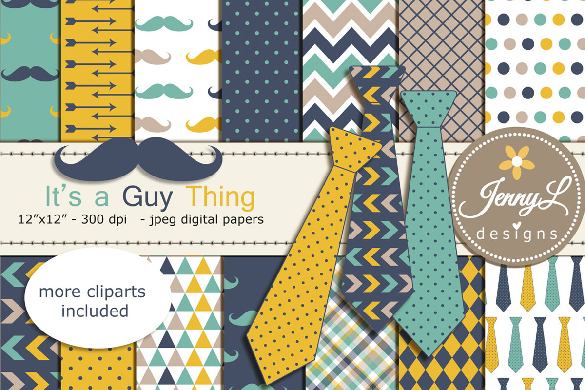 Father's Day Dad Digital Paper, a Pattern Graphic by JennyL Designs (Photo 1 of 5)