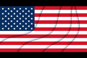 Paper cut flag USA Independence Day, a Decorative Illustration by Vector Tradition (Thumbnail 3 of 3)