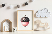 Watercolor Pink and Black Autumn, an Illustration by CreationArt (Thumbnail 4 of 9)