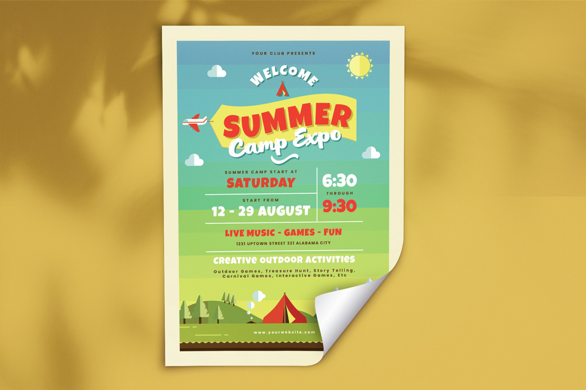 Summer Camp Flyer, a Flyer Template by Totem Design Studio (Photo 2 of 5)