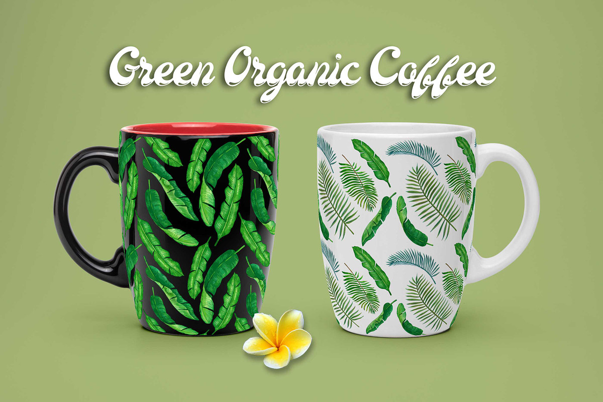 Palm and Banana Leaves Patterns, a Pattern Graphic by Graphobia (Photo 6 of 7)