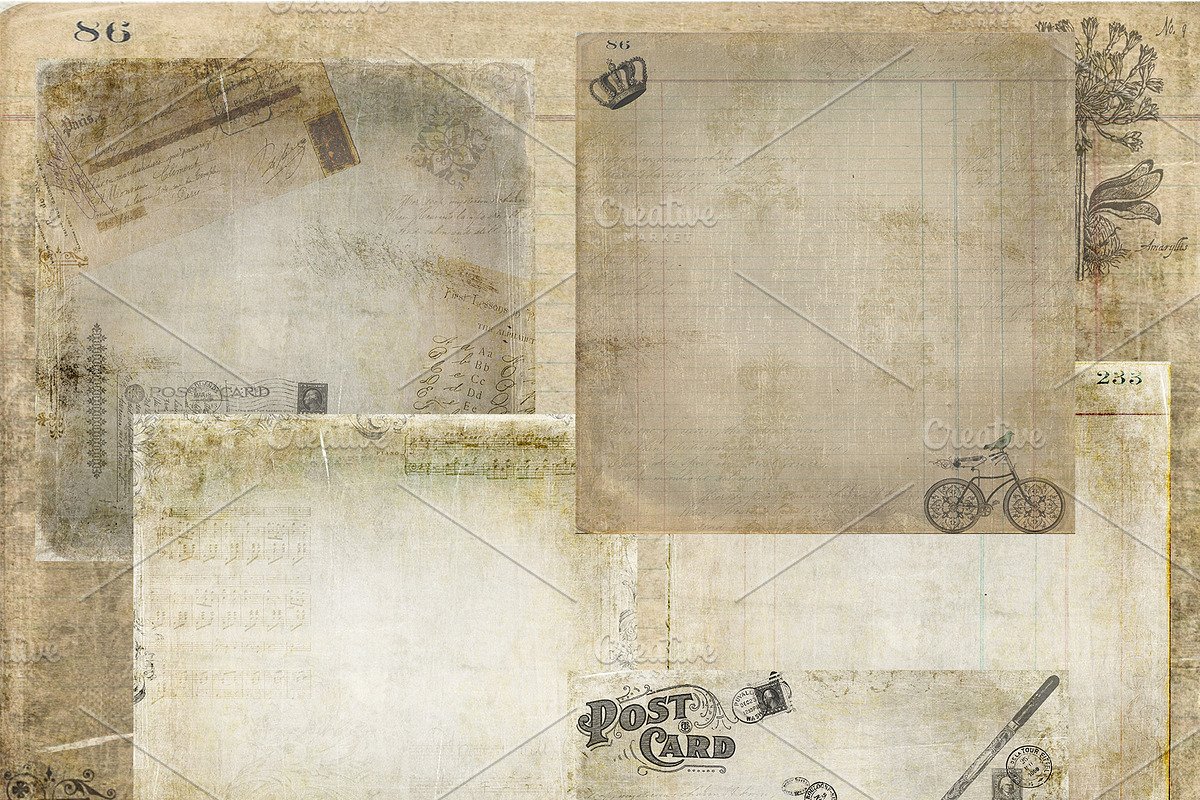 Vintage Grunge Background Papers #2 preview 2