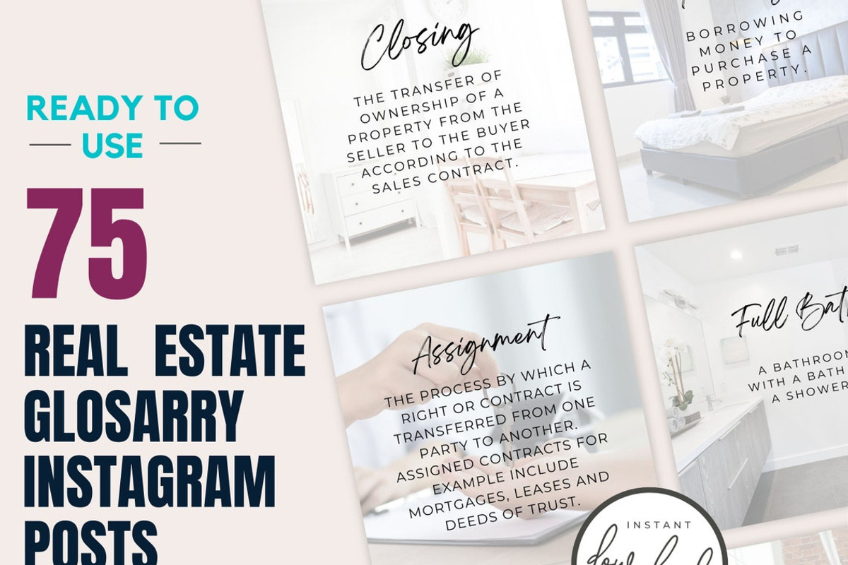 1000 Real Estate Instagram Posts, a Social Media Template by RealEstateDreams (Photo 8 of 10)