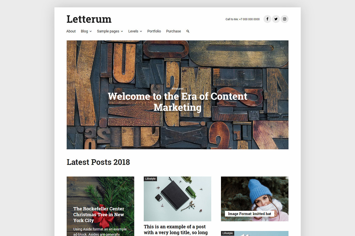 Gutenberg-ready Letterum Pro Theme, a WordPress Template by DinevThemes