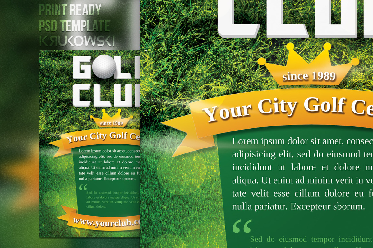 Golf Club Flyer Template, a Flyer Template by Krukowski Graphics (Photo 2 of 3)