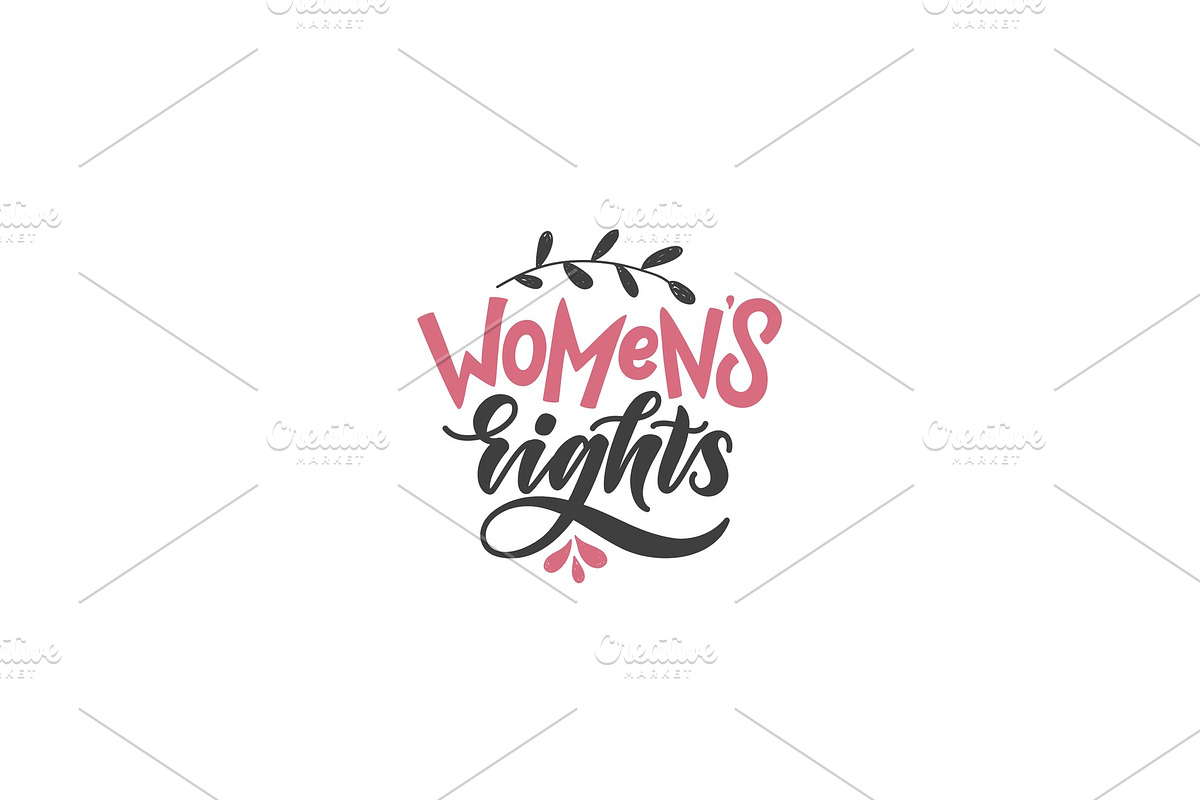 women's rights hand lettering quote, an Illustration by Tierre3012