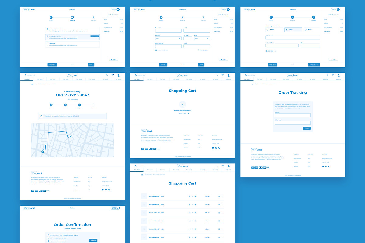 Ecommerce Wireframe Library & UI Kit, a Wireframe Template by UI Design Resource (Photo 7 of 14)