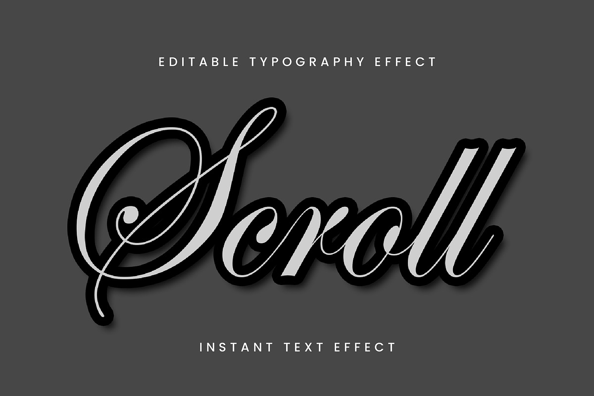 Scroll Script Text Effect