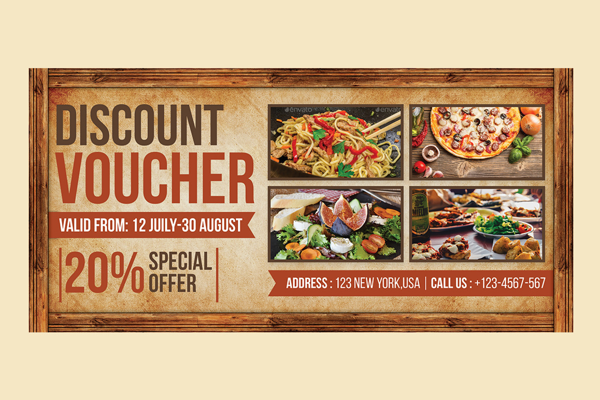 Discount Voucher, a Card Template by Creative designer