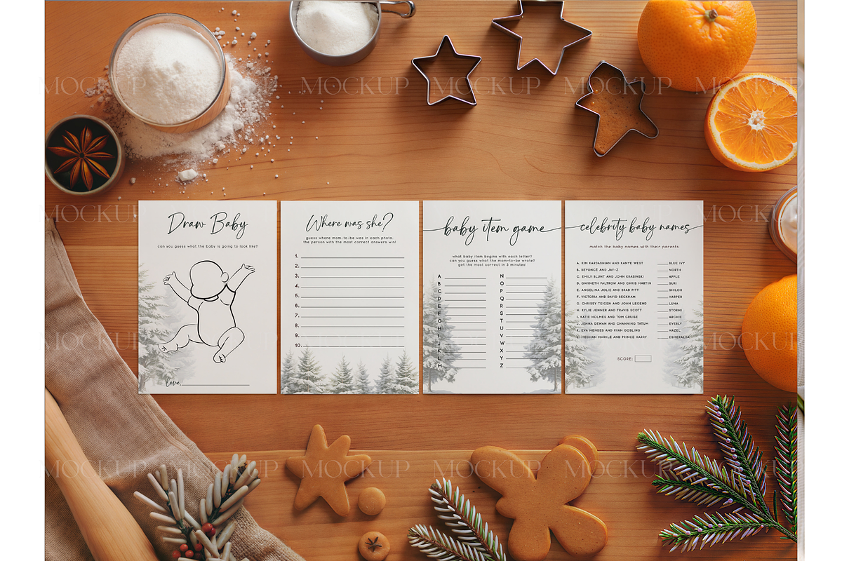 Christmas Baking Card Mockup Scene, a Product Mockup by MockupWizard (Photo 2 of 3)