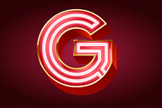 Realistic vector neon alphabet 3, an Object Graphic by popskraft (Thumbnail 5 of 6)