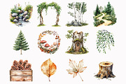 Watercolor Woodland Stories Clipart, an Illustration by Design Market (Thumbnail 5 of 5)