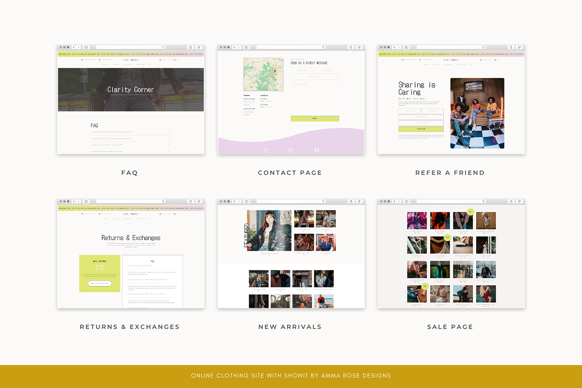 Trendy Online Clothing Showit Site, a Websites & App Template by ammarosedesignsllc (Photo 7 of 8)