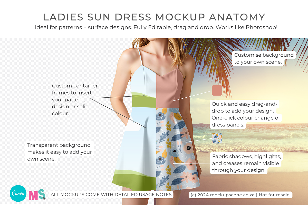Ladies Sun Dress Canva Mockup, an Apparel Mockup by Mockup Scene (Photo 2 of 14)