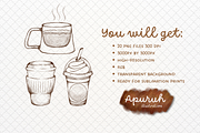 Coffee Watercolor Set Clipart, a Food Illustration by creationsbyapuruh (Thumbnail 4 of 5)