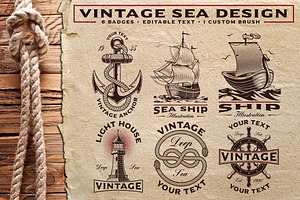 Vintage Sea Design, an Illustration by Harry Kasyanov