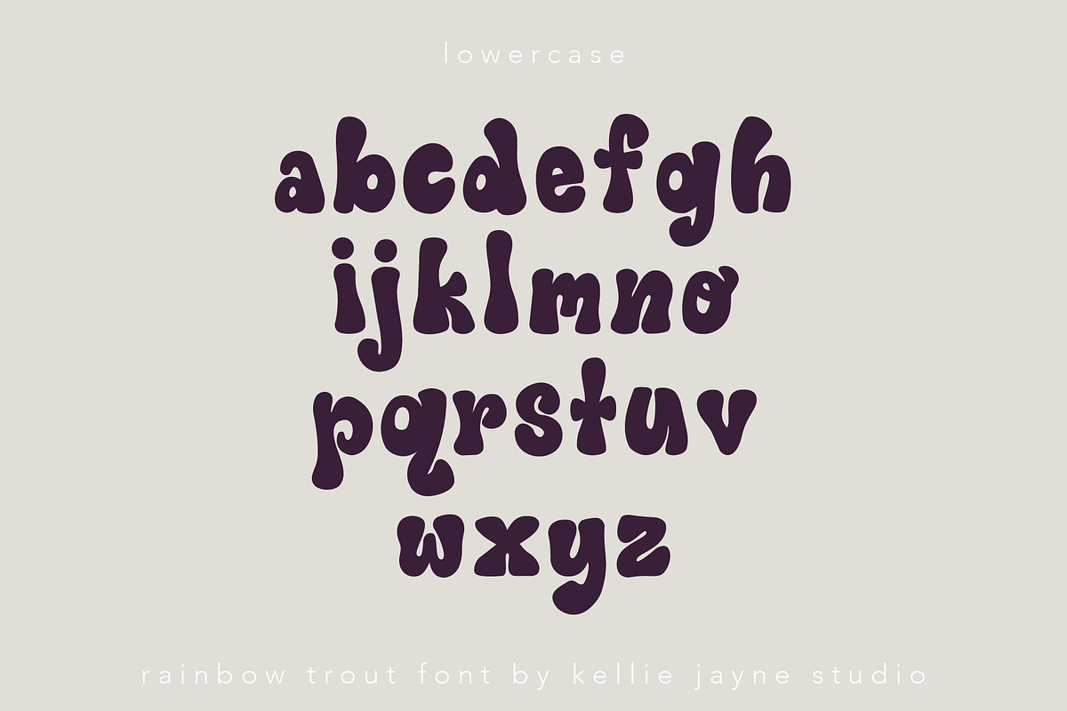 Rainbow Trout Bubble Font, a Handwritten Font by Kellie Jayne Studio (Photo 8 of 10)