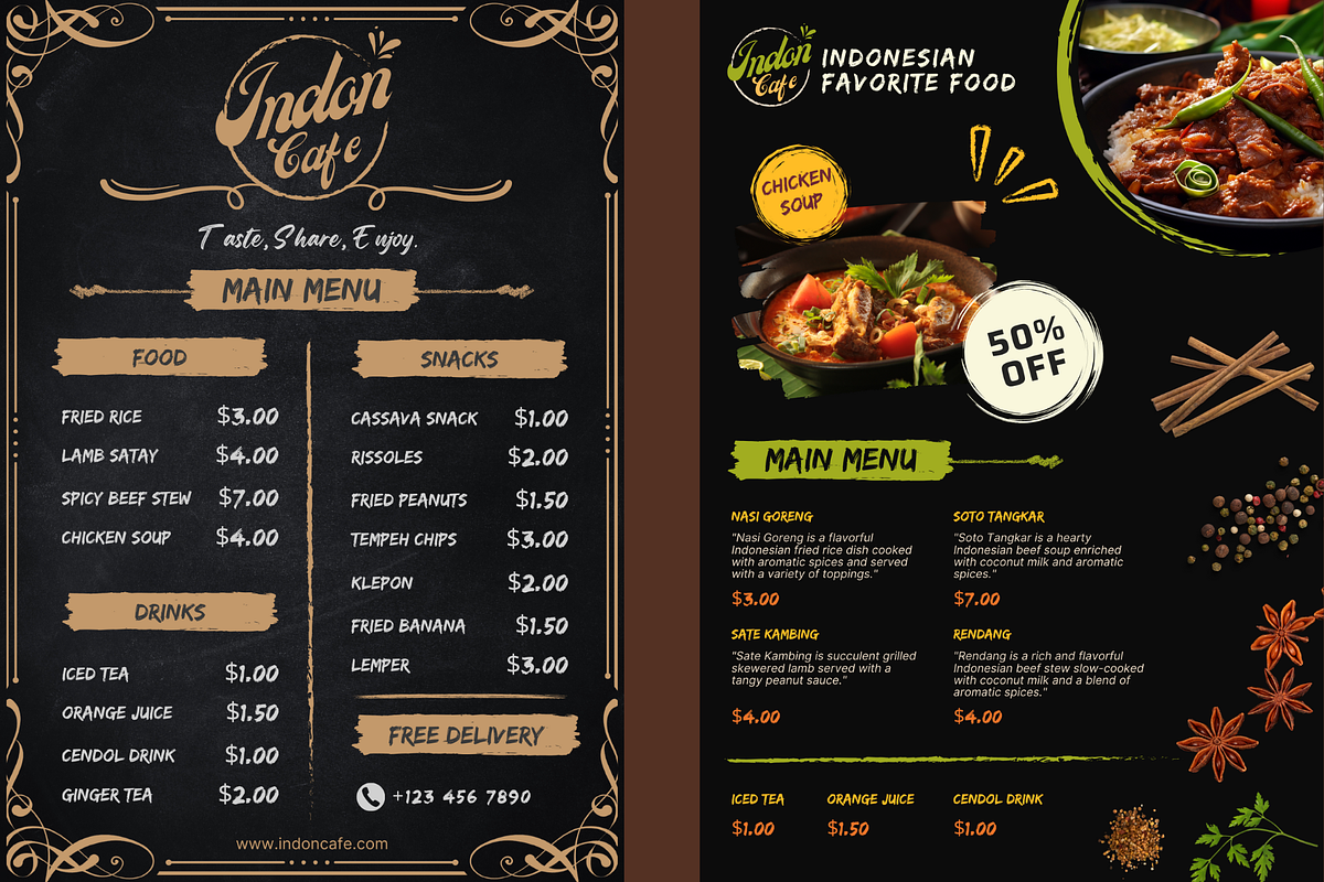 Elegant Portrait Menu Template, a Brochure Template by judayartworks (Photo 10 of 16)